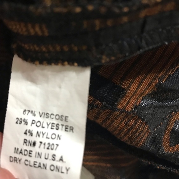 J’ENVIE New York Vintage Tan Metallic Black Textured Full Zip Blazer Jacket 6 - Picture 6 of 8